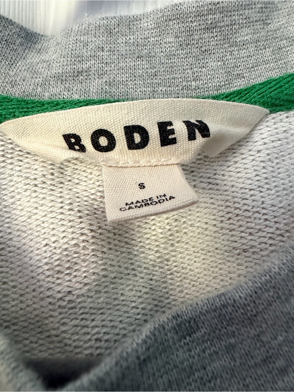 Boden Gray Sweatshirt with Pink Floral Faces - Picture 3 of 4